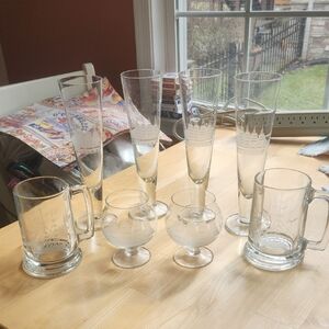 Elegant Clear Glass Drinkware Set